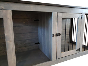 Luxury Double Dog Kennel, Hinged Divider