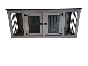 Luxury Double Dog Kennel, Hinged Divider