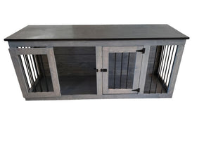 Luxury Double Dog Kennel, Hinged Divider
