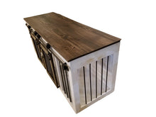 Load image into Gallery viewer, Solid Wood Double Dog Kennel With Barn Doors