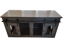 Load image into Gallery viewer, Solid Wood Double Dog Kennel With Barn Doors
